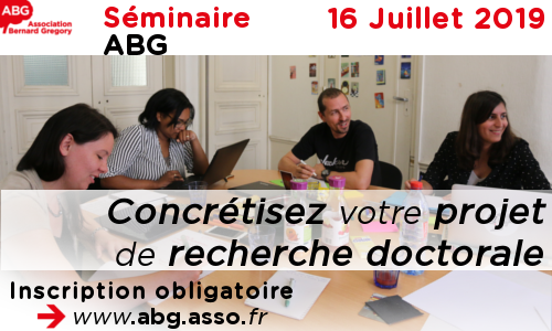 Image de la session "Séminaire "Concrétisez votre projet de recherche doctorale" "